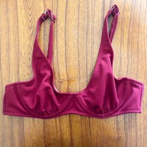 Zaful Maroon Red Bikini Top Women’s Large 8